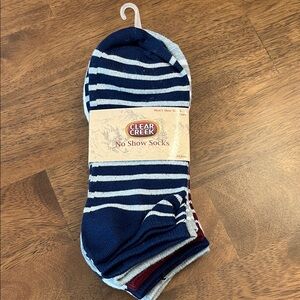 Men's 6 Pair No Show Socks - Navy, Gray, and Burgundy
